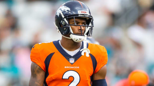 Denver Broncos cornerback Pat Surtain II (2) against the Jacksonville Jaguars at TIAA Bank Field.